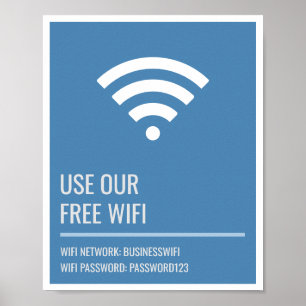 Poster Accès Wifi Professionnel