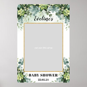 Poster Accessoire de photo bohème avec verdure et succule
