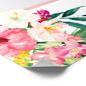 Poster Accessoire de photo de douche de mariée florale tr (Coin)