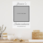 Poster Accessoire de photo de Quinceañera minimaliste mod (Cuisine)