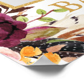 Poster Accessoire de photo Marsala bordeaux blush pour ba (Coin)