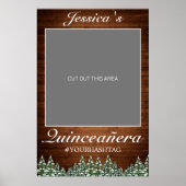 Poster Accessoire de photo Quinceañera en bois enneigé et (Devant)