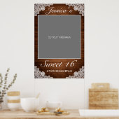 Poster Accessoire de photo Rustique en Bois et Dentelle B (Cuisine)