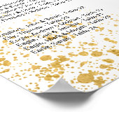 Poster Accessoires De Réception En Spray De Feuille D'Or (Coin)