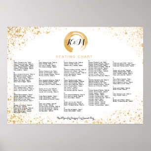 Poster Accessoires De Réception En Spray De Feuille D'Or