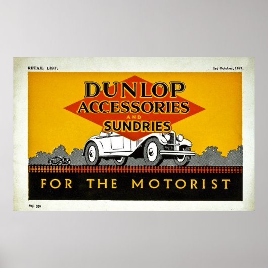 Poster Accessoires Dunlop et Sundries pour le Motorist (Devant)