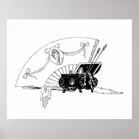 Poster Accessoires et art féminin des années 1920 (Devant)