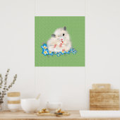 Poster Accessoires hamster syrien blanc mignon, polka ver (Cuisine)