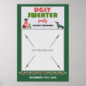 Poster Accessoires pour Photobooth de Fête de Pull Ugly S (Devant)