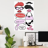 Poster Accessoires pour photomaton sur le thème d'Emily à (Bureau à domicile)