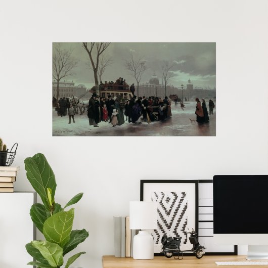 Poster Accident de bus à Paris (Bureau à domicile)