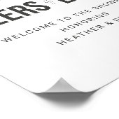 Poster Acclamations aux couples d'amour Mariage Shower  S (Coin)