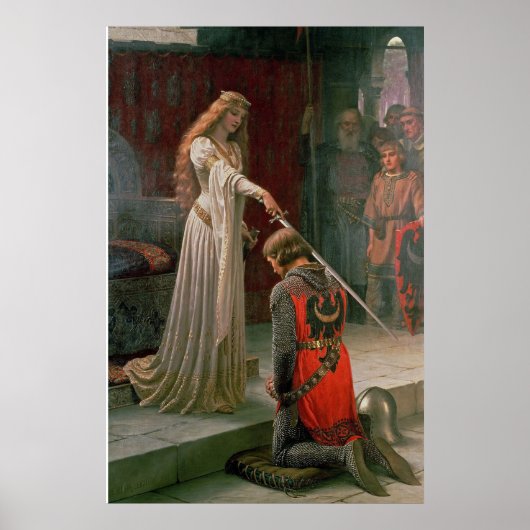 Poster Accolade par Edmund Blair Leighton - Art Vintage (Devant)