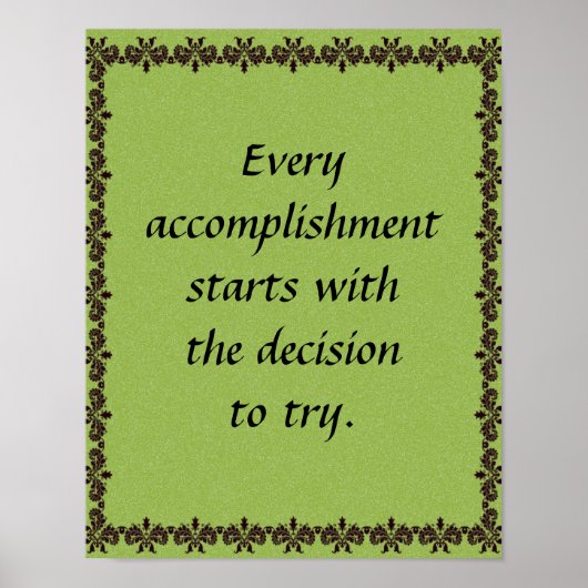Poster "Accomplissement" (Devant)