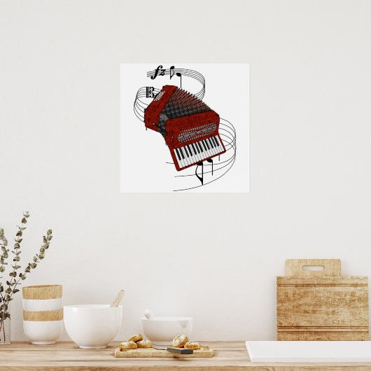 Poster Accordéon (Cuisine)