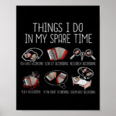 Poster Accordéon Player Venin Men Folk Music Accordion (Devant)