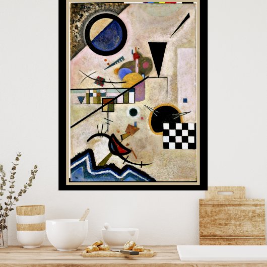 Poster Accords contre, art abstrait de Kandinsky, (Cuisine)