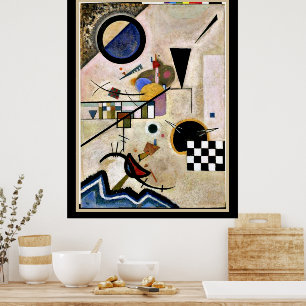 Poster Accords Opposes, abstract art by Kandinsky,