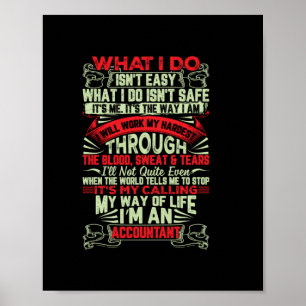Poster Accountant Gift   My Way Of Life Im An Accountant