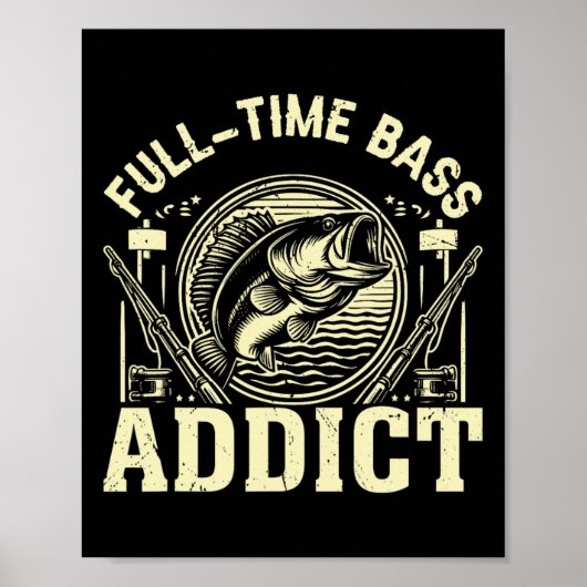 Poster Accro à la pêche à plein temps B (Devant)