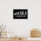 Poster Accro au smartphone évolution drôle (Cuisine)