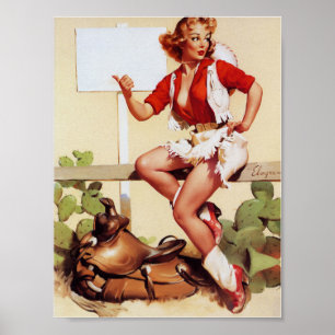 Poster Accroc de cow-girl un Pin de tour