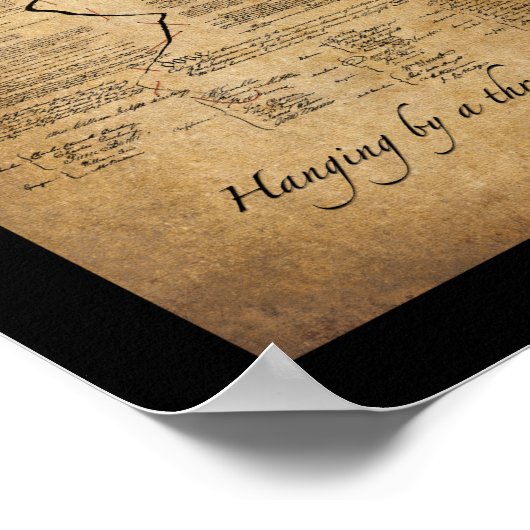 Poster Accrochage par un thread (Coin)