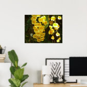 Poster Accrocher les orchidées jaunes Fleurs tropicales (Bureau à domicile)