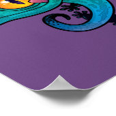 Poster Accrochez-Vous Là Gecko Coloré (Coin)