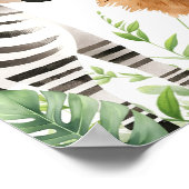 Poster Accueil Baby shower Animaux Safari mignons (Coin)