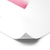 Poster Accueil Baby shower Bow rose (Coin)