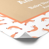 Poster Accueil baby shower crevettes (Coin)