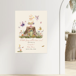 Poster Accueil Baby shower Fairy Woodland Girl