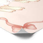 Poster Accueil Baby shower Fille Agneau Rose (Coin)