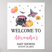 Poster Accueil Baby shower Fille Petit Boo Ghost (Devant)