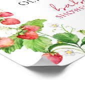 Poster Accueil Baby shower fraise (Coin)