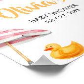 Poster Accueil Baby shower Pink Splish (Coin)