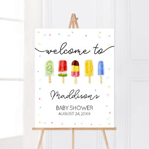 Poster Accueil Baby shower populaire