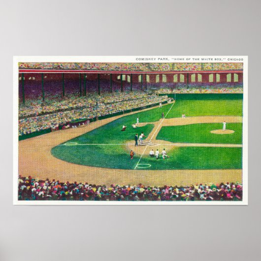 Poster Accueil Base Bleachers Vue du parc Comiskey (Devant)