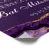 Poster Accueil Chic Bat mitzvah Gold Purple (Coin)