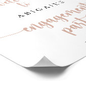 Poster Accueil classique de la fête d'engagement Rose Ros (Coin)