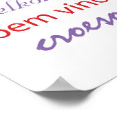 Poster Accueil coloré Beaucoup de langues Moderne Blanc (Coin)