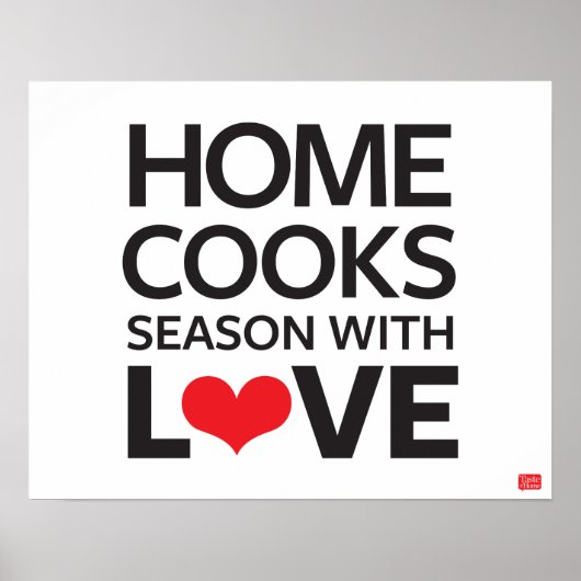 Poster Accueil Cuisiniers Saison Avec Amour (Devant)