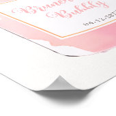 Poster Accueil de Brunch et Bubbly Champagne pour la Mari (Coin)