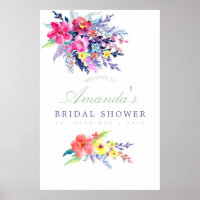 Accueil de Fête de Fiançailles Floral Aquarelle Co