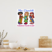 Poster Accueil de la classe de l'enseignant de l'école - (Cuisine)