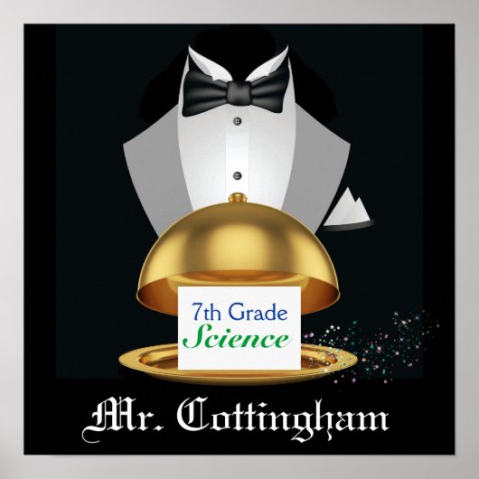 Poster Accueil de la classe de l'enseignant de l'école - (Devant)