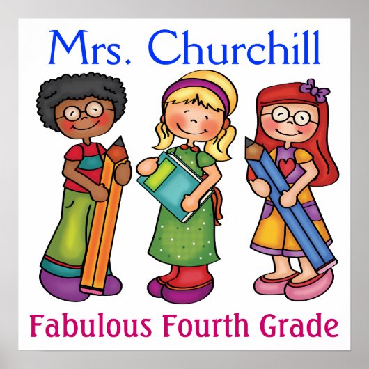 Poster Accueil de la classe de l'enseignant de l'école -  (Devant)