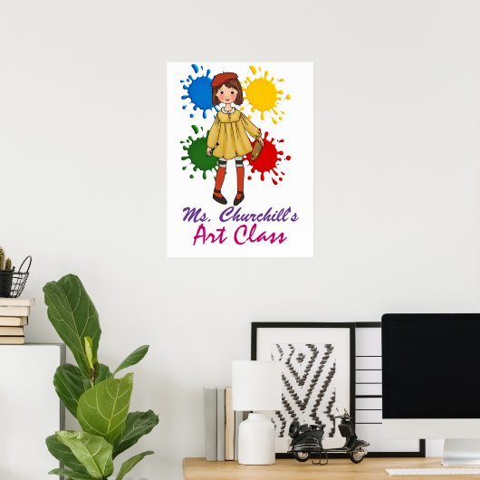 Poster Accueil de la classe de professeur d'art - SRF (Bureau à domicile)