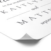 Poster Accueil de la collection de Mariages Spring Blosso (Coin)